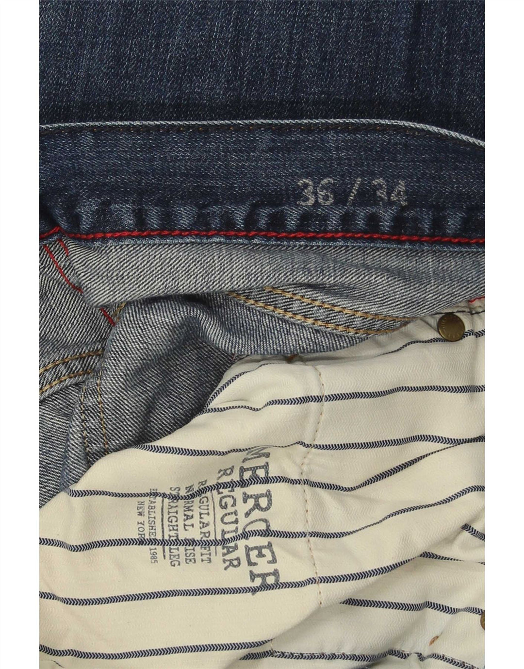 Męskie proste dżinsy Tommy Hilfiger W36 L34 Niebieskie bawełniane