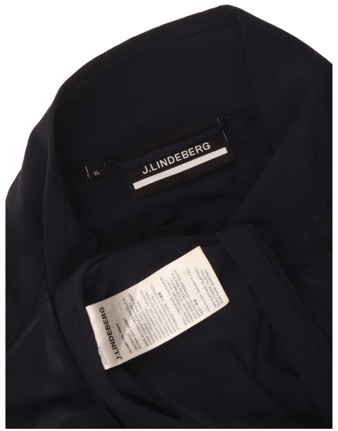 Męska kurtka dresowa J.Lindeberg XL granatowa z geometrycznym nylonem