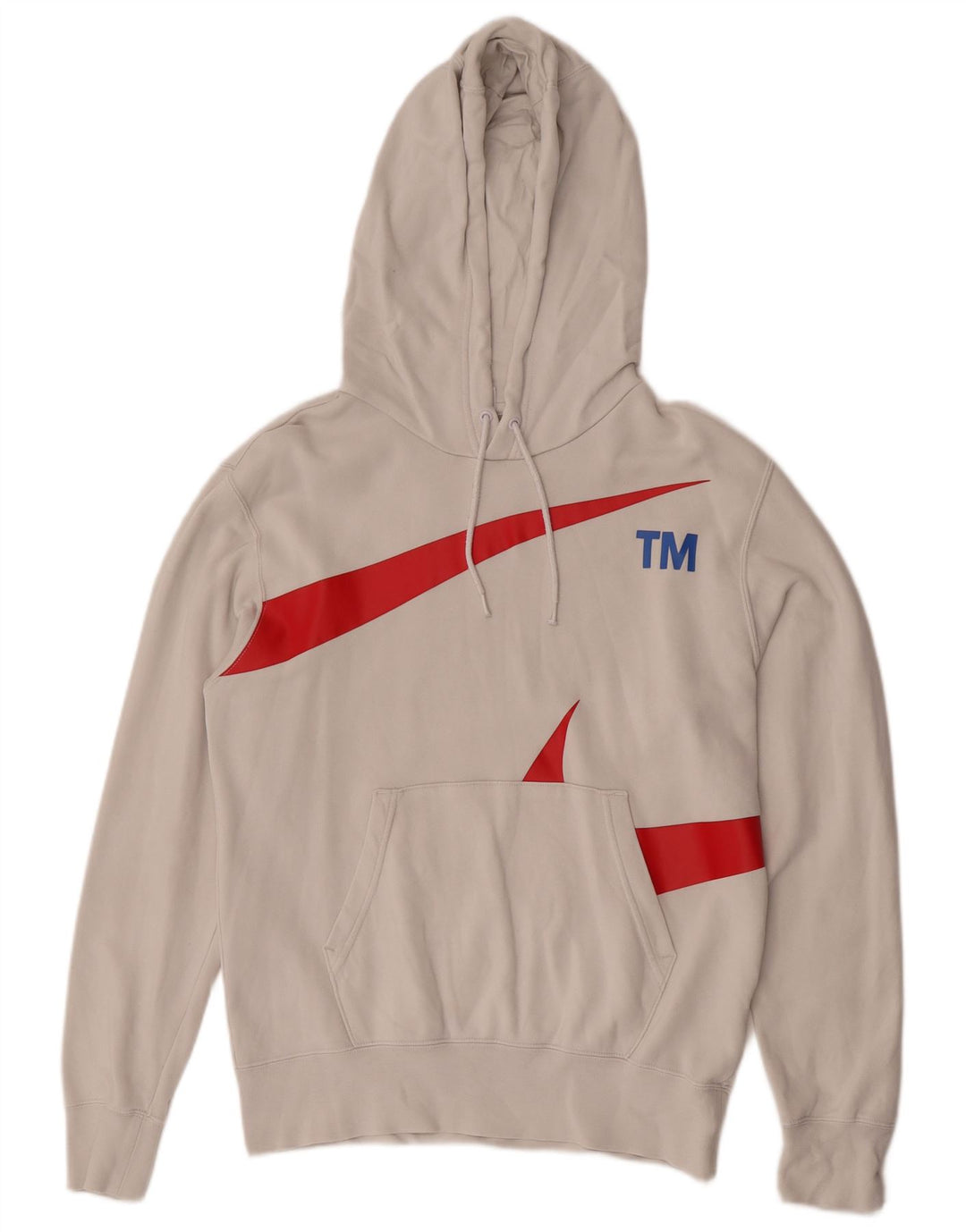 Męski sweter z kapturem Nike z grafiką, mały, biały, bawełniany