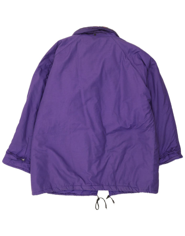 Damski płaszcz wiatrówka w stylu vintage UK 20 2XL Fioletowy kwiatowy poliester