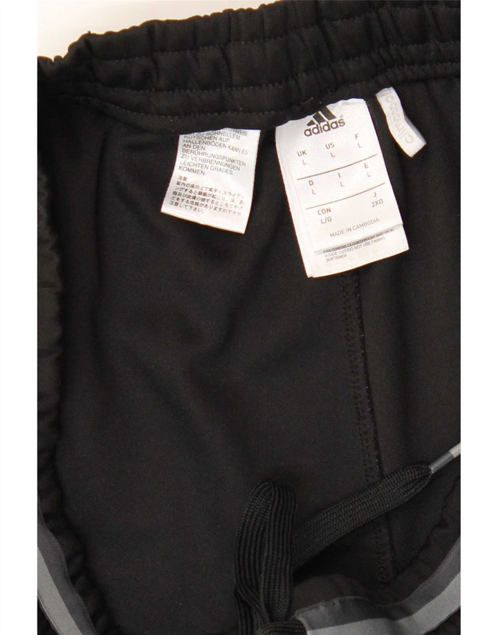 Męskie spodnie dresowe Adidas Climacool, duże, czarne, poliestrowe