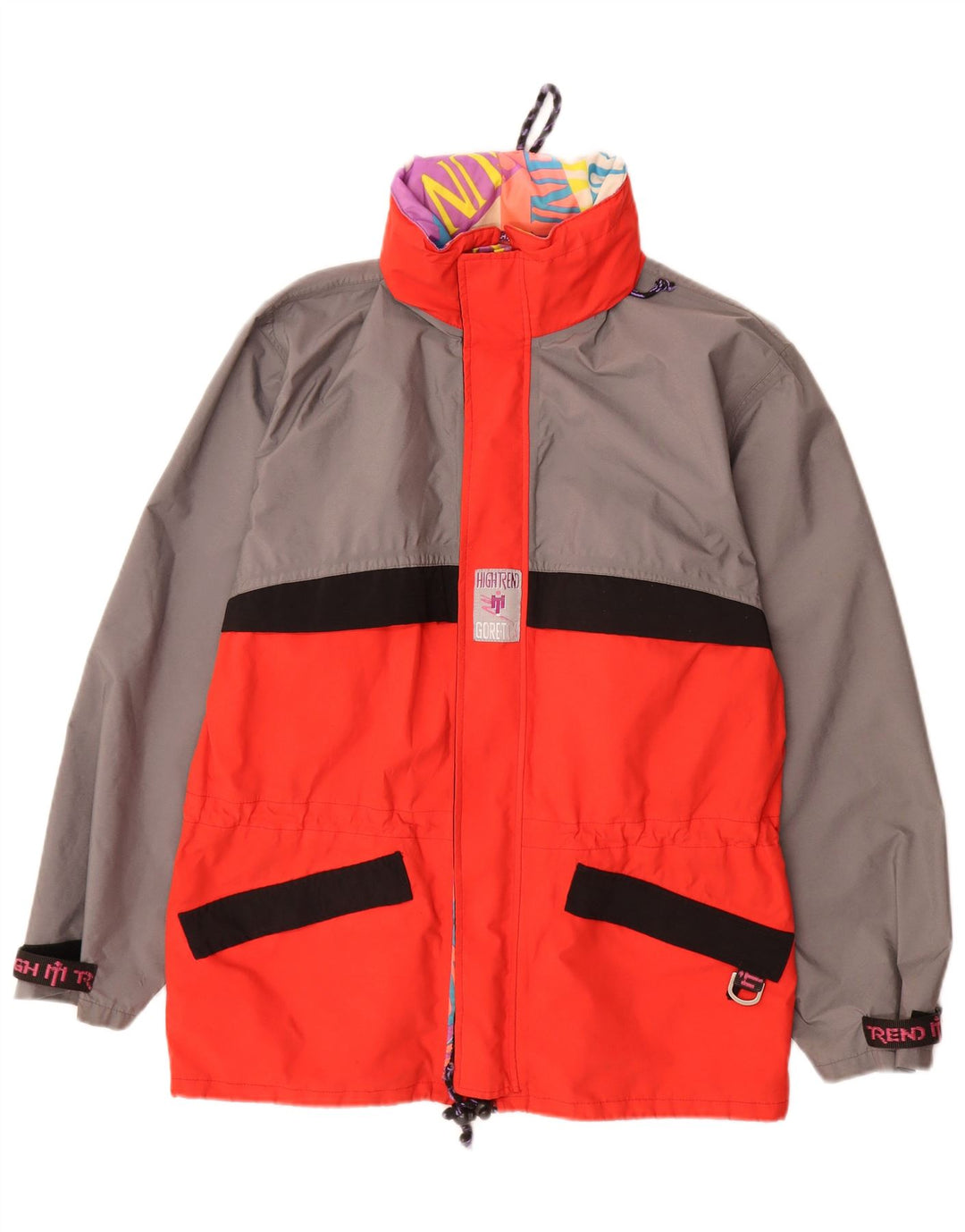 Męska kurtka narciarska Gore-Tex Vintage UK 38, poliamid w kolorze średniej czerwieni