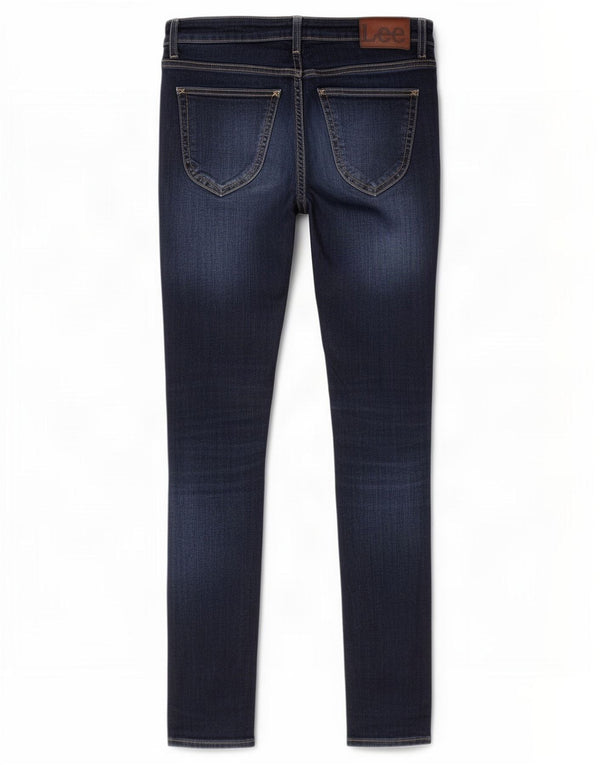 Damskie jeansy Lee Malone Distressed Skinny W30 L34 Granatowe, bawełniane