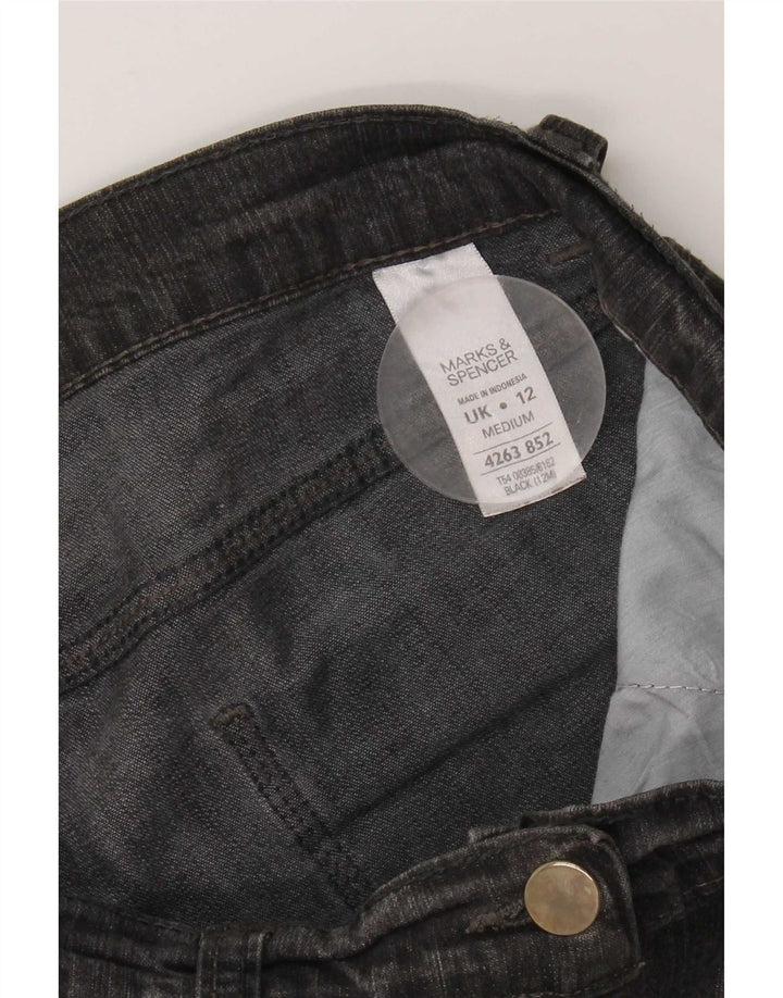 Marks & Spencer Damskie jeansy Bootcut UK 12 Medium W30 L29 Czarna bawełna