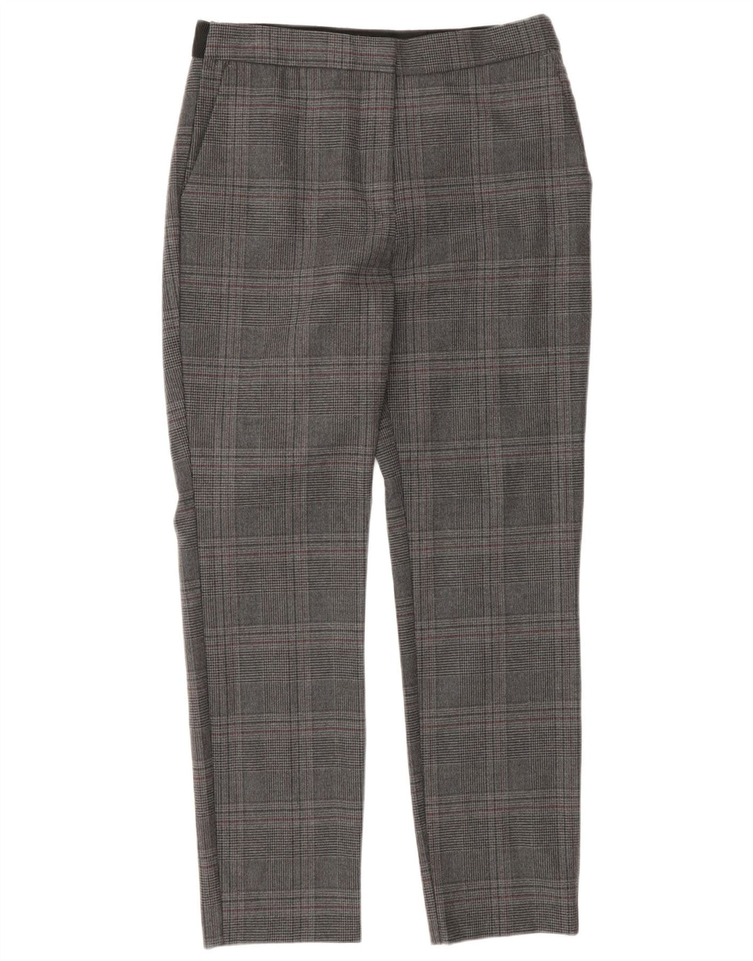 Spodnie damskie Zara Slim Fit Chino, średnie W28 L27, szare w pepitkę