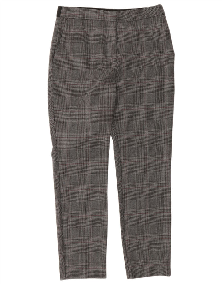 Spodnie damskie Zara Slim Fit Chino, średnie W28 L27, szare w pepitkę