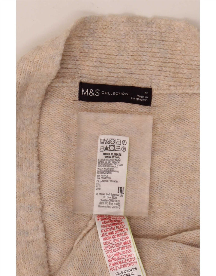 Sweter damski Marks & Spencer Longline Cardigan UK 14 średni beż
