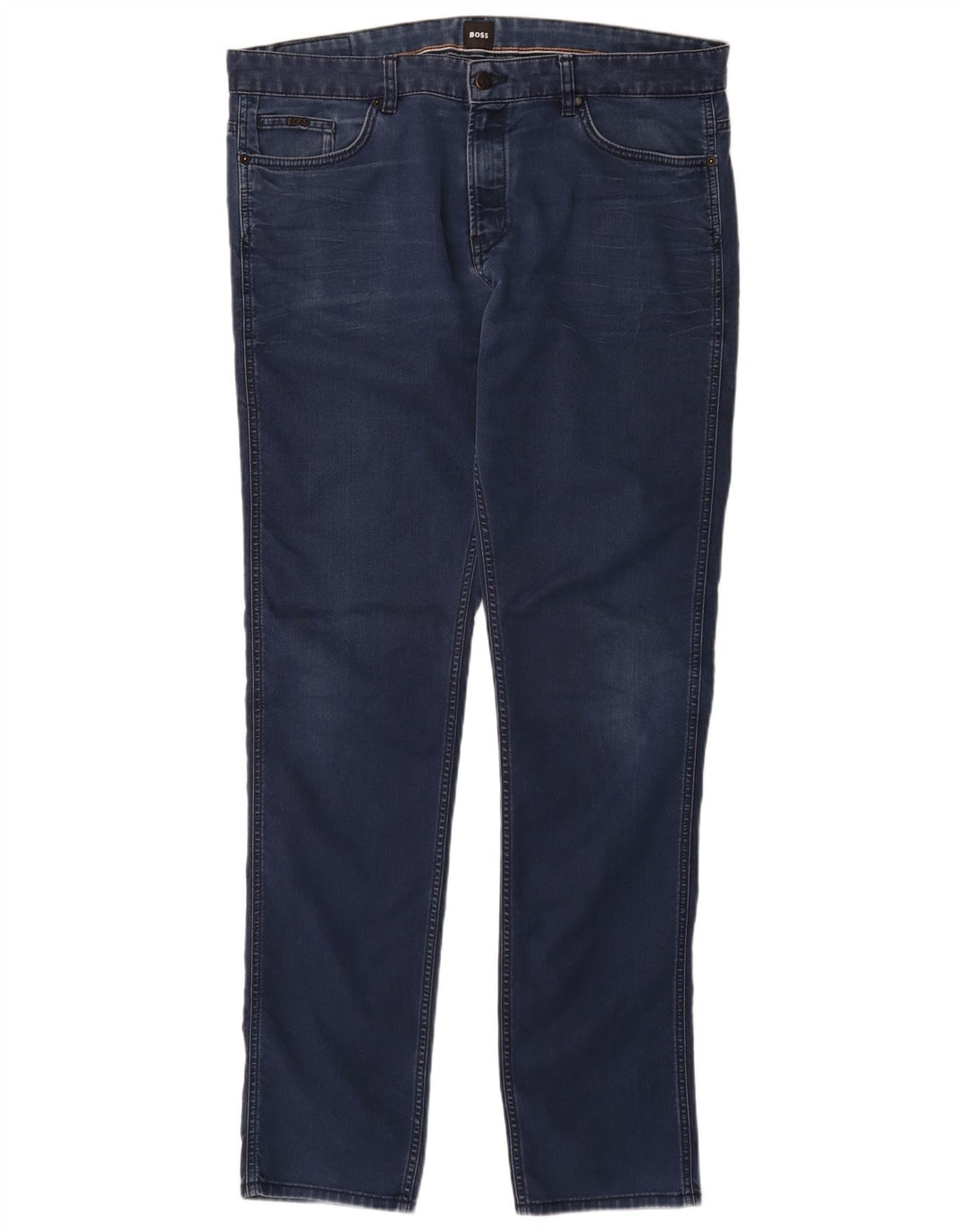 Męskie jeansy slim Hugo Boss W38 L36 Granatowa bawełna