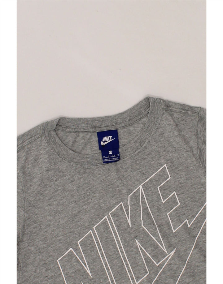 NIKE Mens Graphic T-Shirt Top XS Grey Polyester Vintage Nike and Second-Hand Nike from Messina Hembry 