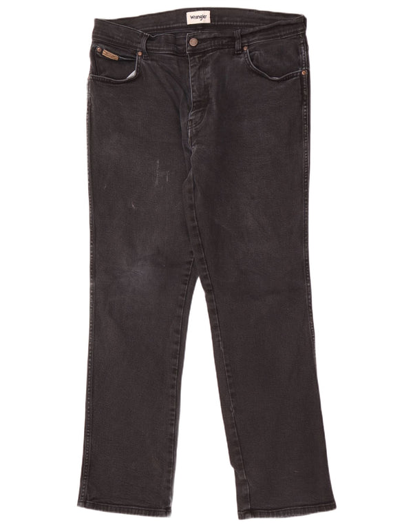 Męskie jeansy Wrangler Texas Straight W36 L32, czarne, bawełniane