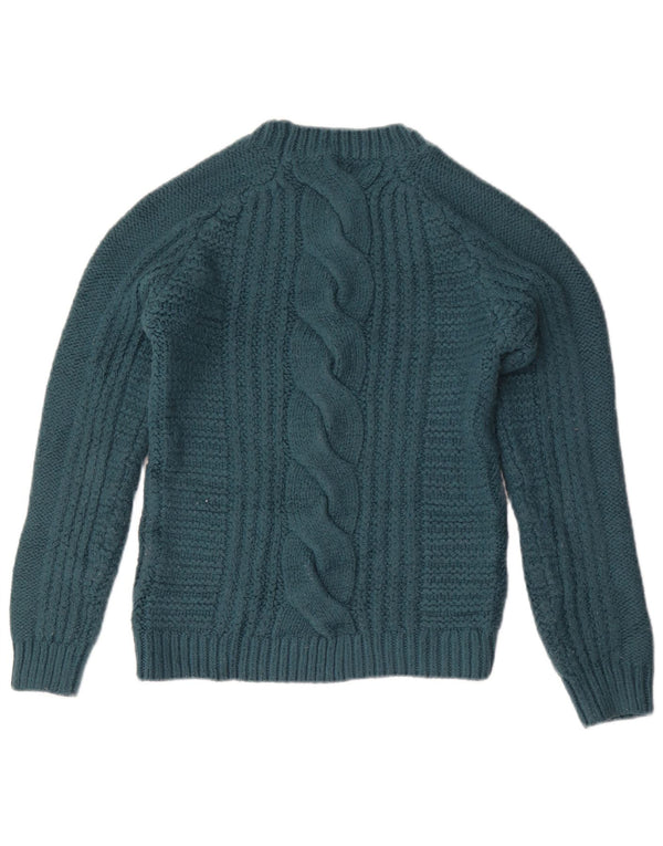 Damski sweter z okrągłym dekoltem Fat Face UK 6 XS Zielony akryl