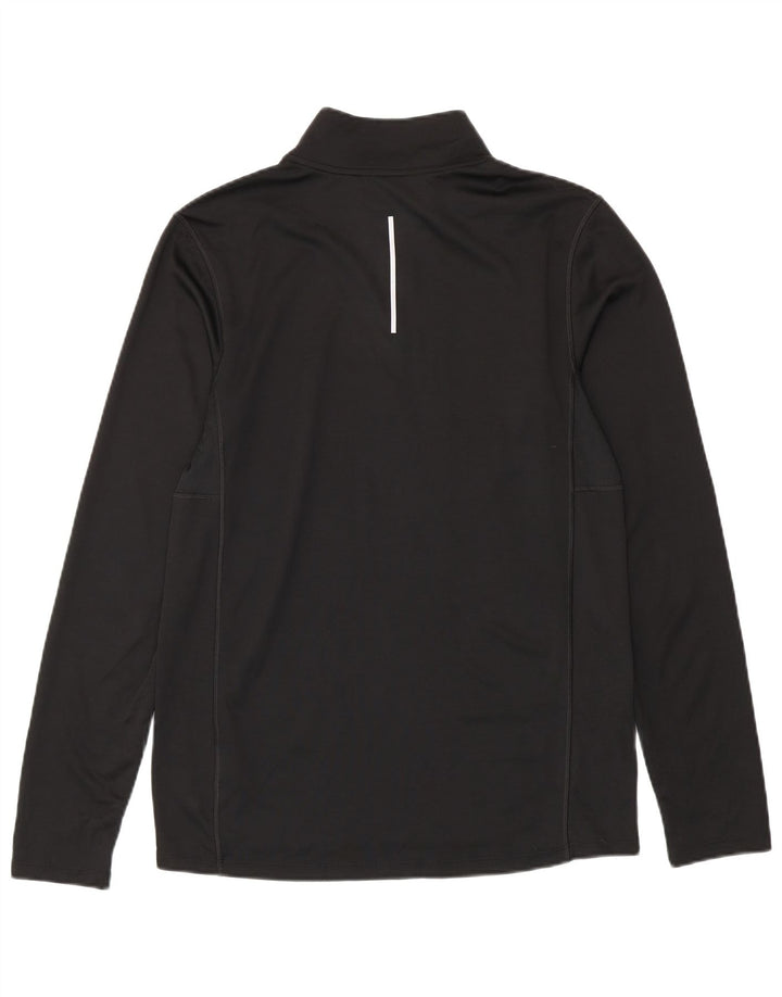 Męski dres Nike Dri Fit z zamkiem błyskawicznym na szyi, średni czarny poliester