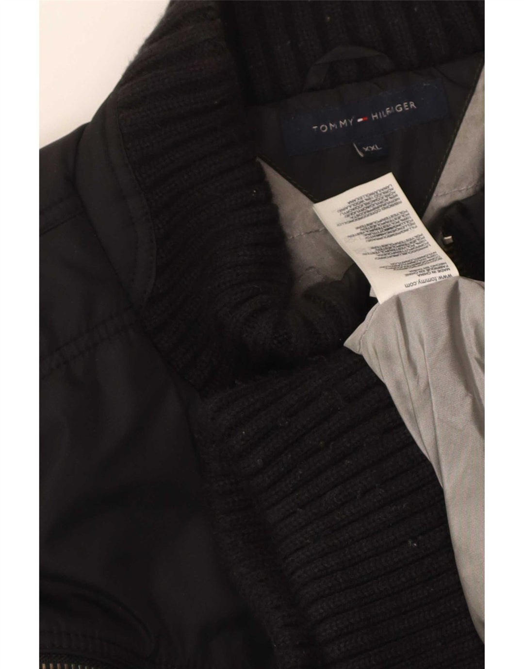 Męska kurtka bomber Tommy Hilfiger UK 44 2XL Czarny nylon