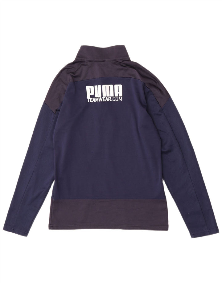Męski dres Puma z grafiką, mały, granatowy, z blokami kolorów