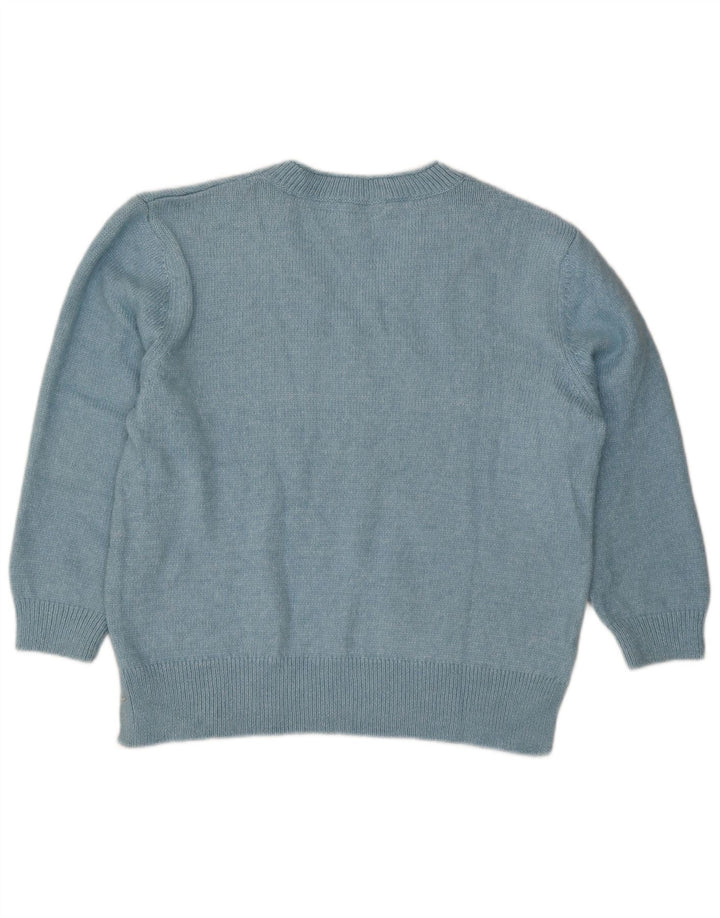 Sweter damski Zara Oversize z dekoltem w kształcie litery V, UK 18 XL, niebieski
