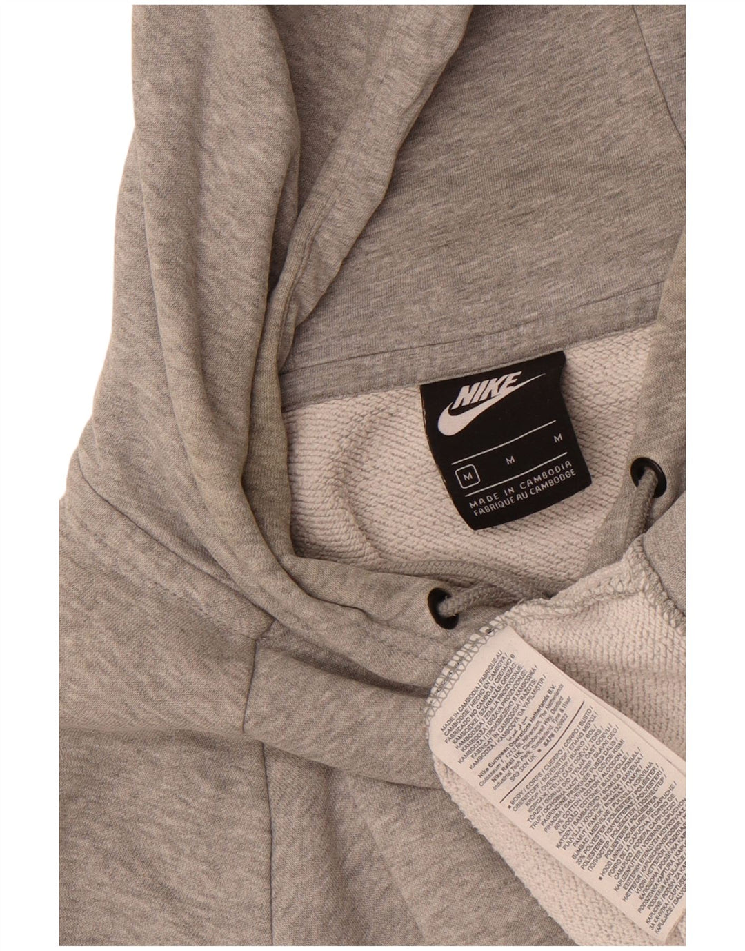 Męska bluza z kapturem Nike, średnia, szara, bawełniana nakrapiana