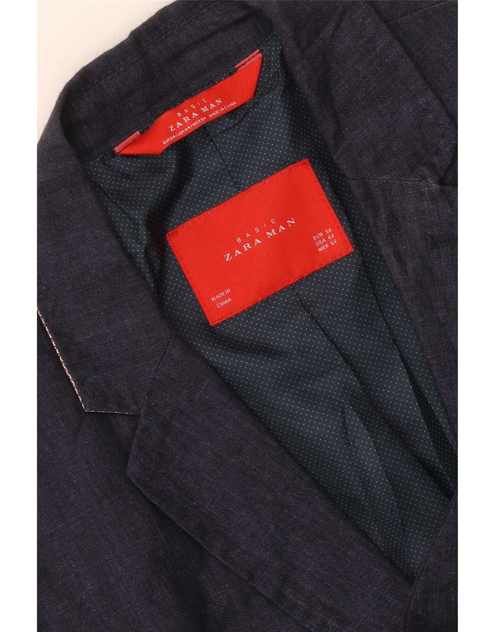 Zara Męska marynarka zapinana na 2 guziki EU 54 XL, granatowa