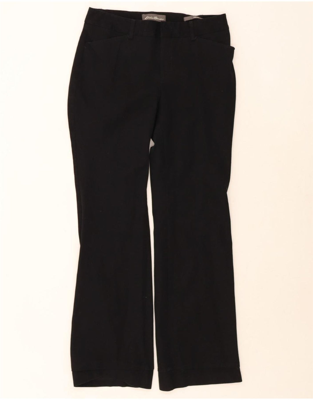 EDDIE BAUER Womens Bootcut Casual Trousers W32 L31 Black Cotton Vintage Eddie Bauer and Second-Hand Eddie Bauer from Messina Hembry 