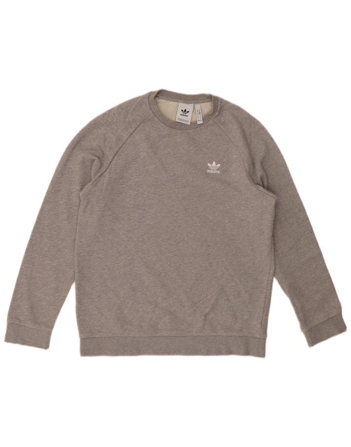 Męska bluza ADIDAS Sweter średnioszary, bawełniany