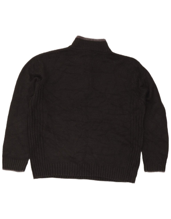 Męski sweter z zamkiem błyskawicznym Pierre Cardin XL, czarny akryl