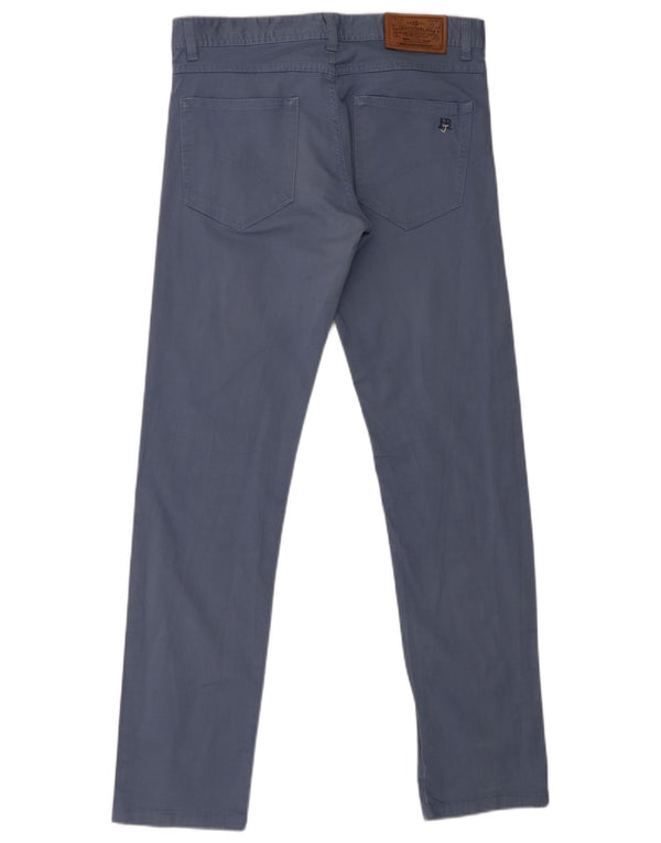Damskie spodnie typu slim casual Harmont & Blaine W32 L31 Niebieska bawełna