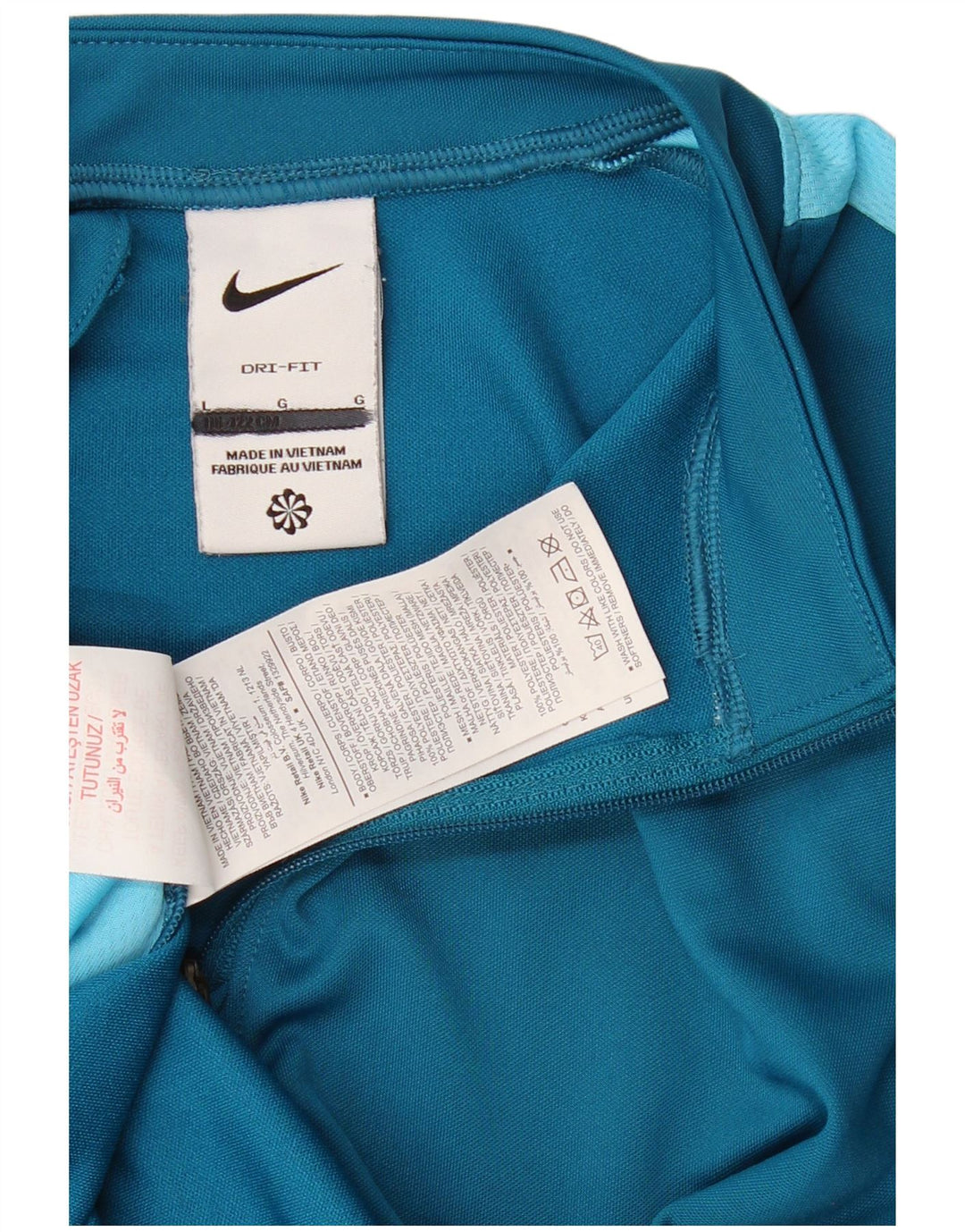 Top dziewczęcy NIKE Dri Fit z pulowerem, rozmiar 12-13 lat, duży, niebieski