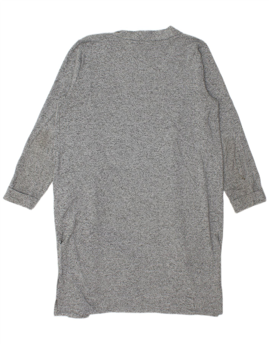 Damski sweter rozpinany Lipsy Longline UK 16, duży, szary, nakrapiany poliester