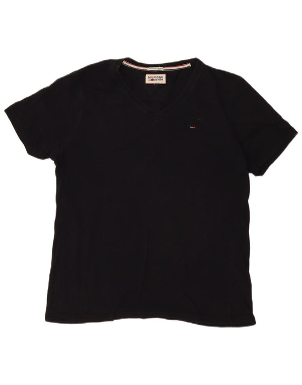 T-shirt męski Tommy Hilfiger, duży, czarny, bawełniany