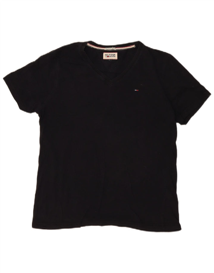 T-shirt męski Tommy Hilfiger, duży, czarny, bawełniany