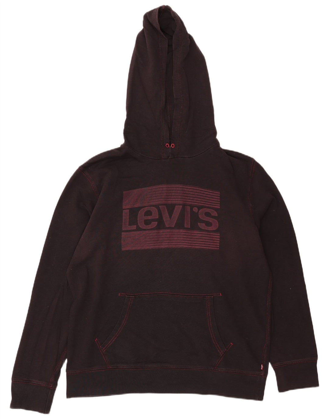 Męski sweter z kapturem Levi's z grafiką, duży, czarny, bawełniany