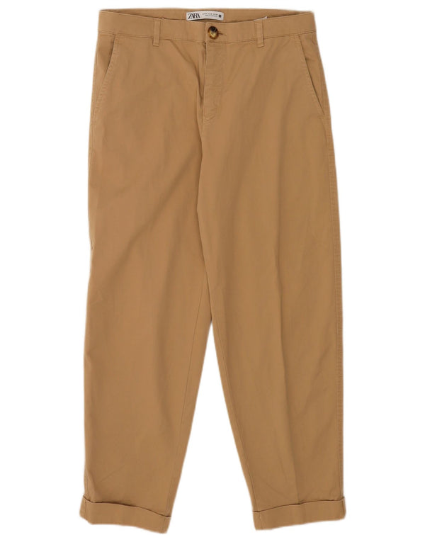 Spodnie damskie Zara Crop Chino EU 40 Medium W30 L25 Beżowe