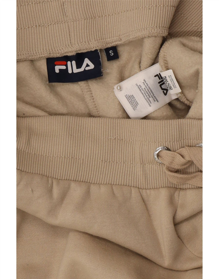 Damskie spodnie dresowe Fila Graphic Joggers UK 10 Small Beżowy poliester