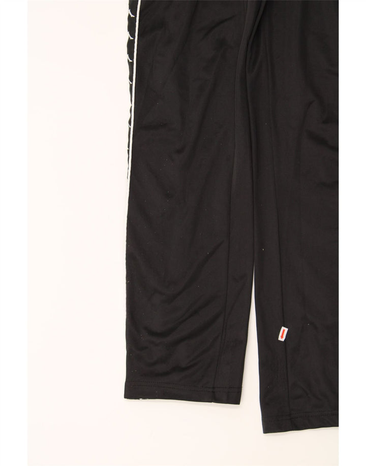 KAPPA Mens Graphic Tracksuit Trousers Small  Black Polyester Vintage Kappa and Second-Hand Kappa from Messina Hembry 