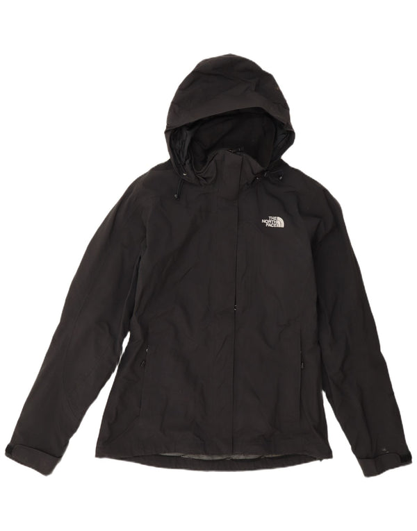Damska kurtka przeciwdeszczowa z kapturem The North Face UK 10, mała, czarna, nylonowa