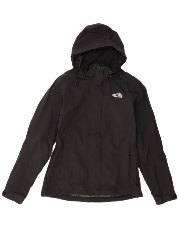 Damska kurtka przeciwdeszczowa z kapturem The North Face UK 10, mała, czarna, nylonowa