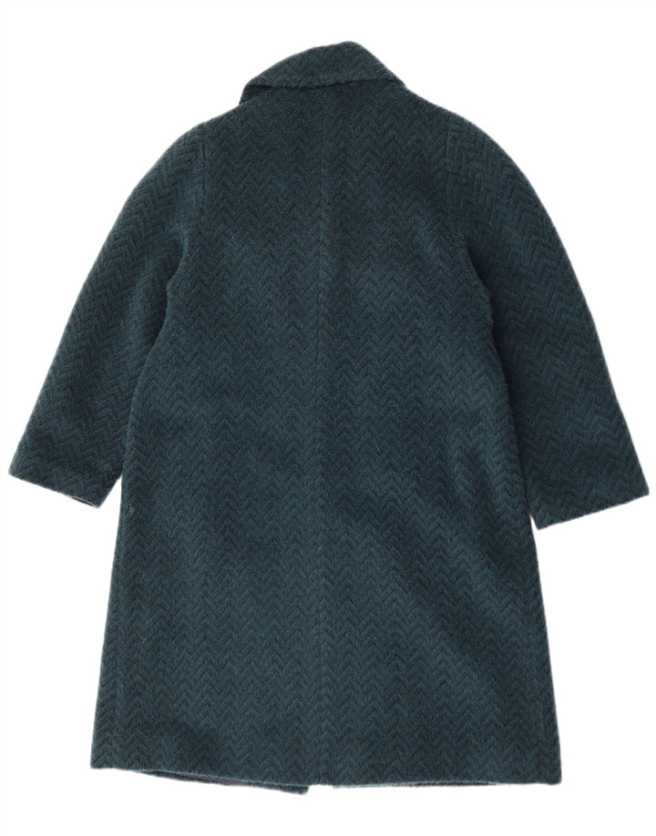 Płaszcz damski ELENA MIRO UK 18 XL, niebieska wełna Chevron