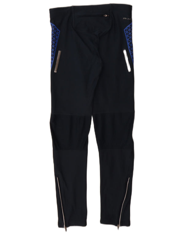 Damskie legginsy Nike Dri Fit UK 8, małe, granatowe, geometryczne, z poliestru
