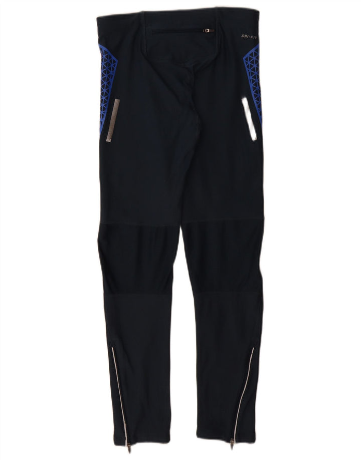 Damskie legginsy Nike Dri Fit UK 8, małe, granatowe, geometryczne, z poliestru