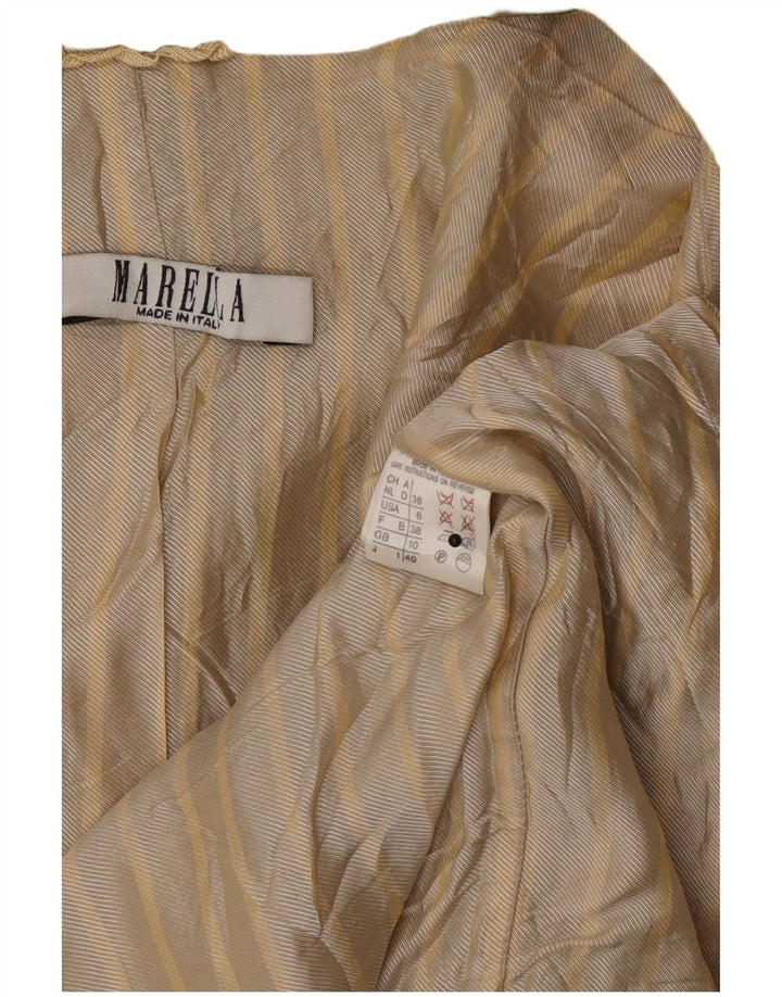 Marella Damska marynarka oversize zapinana na 5 guzików UK 10 Mała wełna khaki