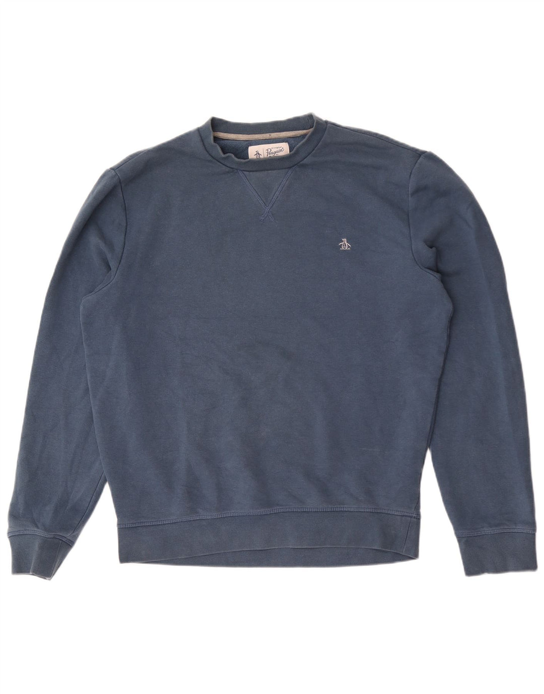 Męska bluza z kapturem Penguin, duża, niebieska, bawełniana