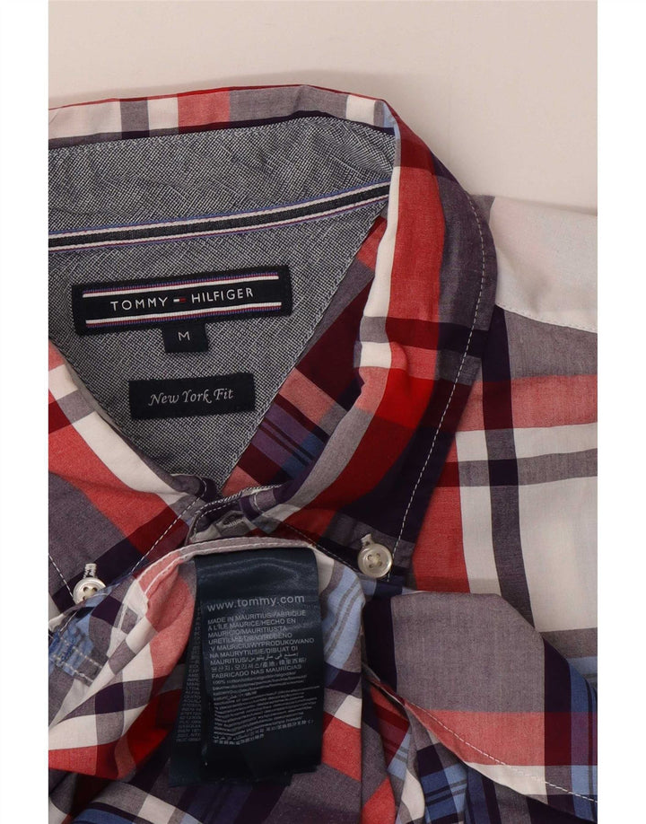 Męska koszula Tommy Hilfiger New York Fit, średnia, wielokolorowa bawełniana krata