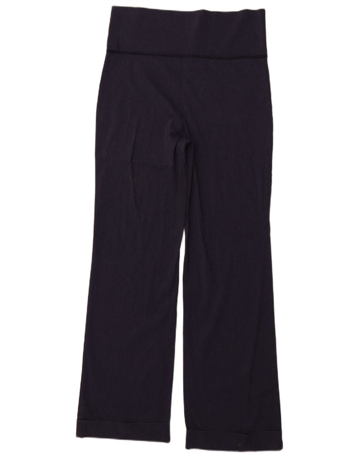 VINTAGE Womens Bootcut Casual Trousers W27 L31 Navy Blue