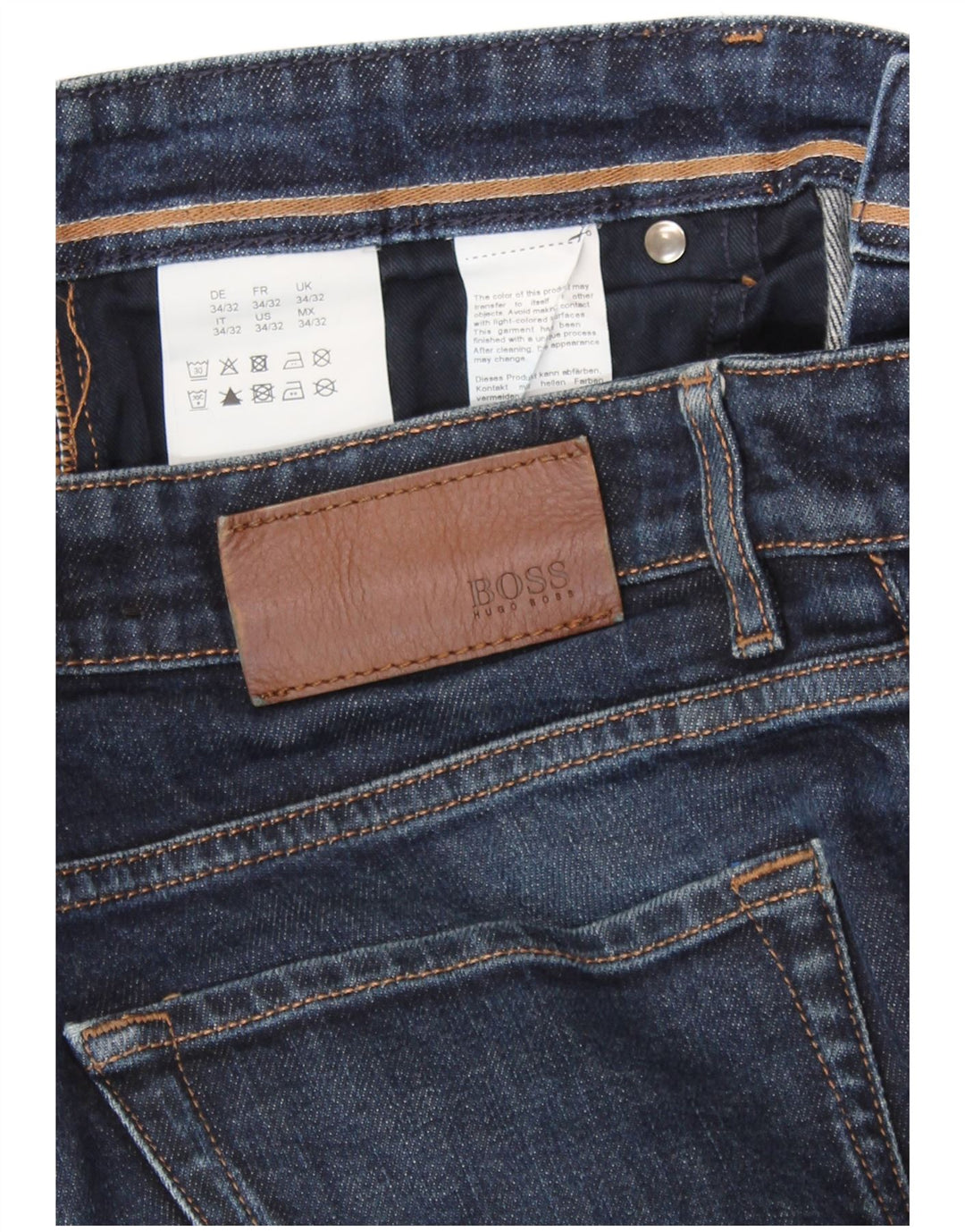 Męskie jeansy slim HUGO BOSS W34 L32 granatowe