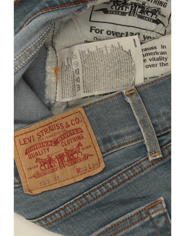 Damskie spodenki jeansowe Levi's 559 w trudnej sytuacji W32, duże, niebieskie, bawełniane