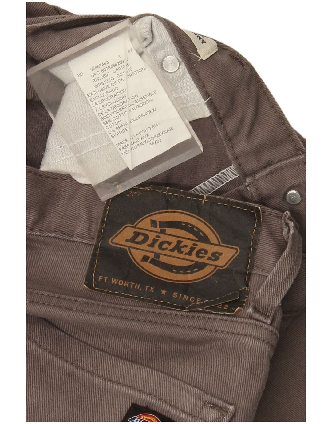 Męskie jeansy obcisłe Dickies W36 L32 Szara bawełna