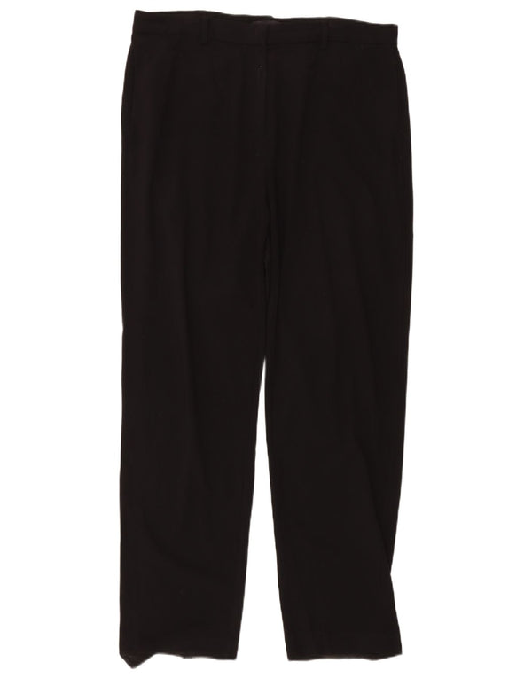 Marks & Spencer Damskie proste spodnie chino UK 16 duże W34 L30 czarne