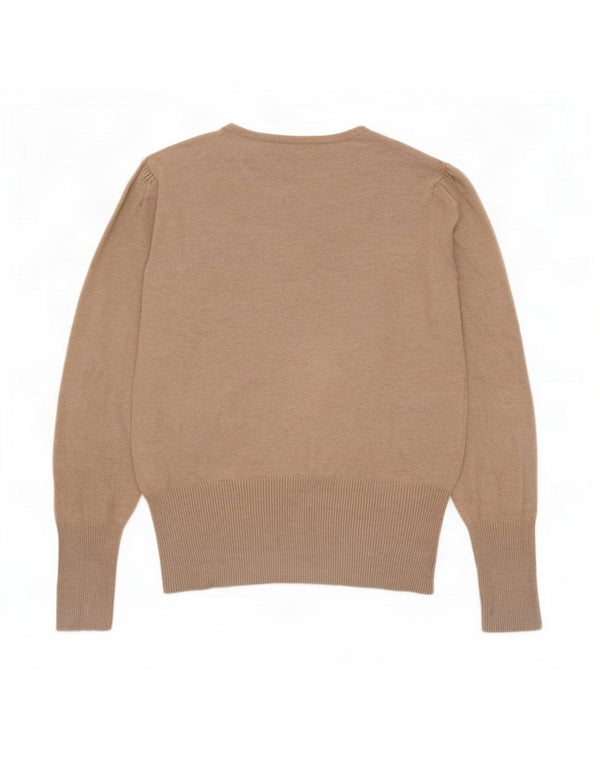 Sweter damski Marks & Spencer z dekoltem w łódkę, UK 12, średni beż, wiskoza