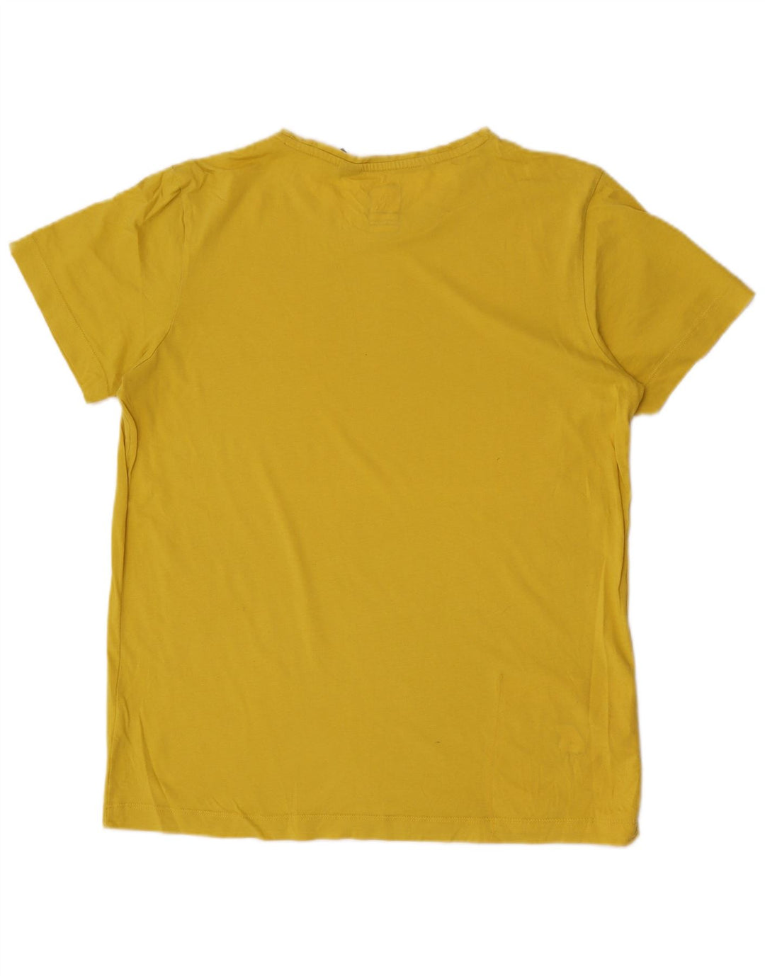 Męski T-shirt K-Way, duży, żółty, bawełniany