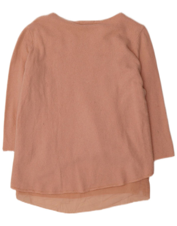Zara Womens 3/4 Sleeve Tunic Top UK 14 Large Pink