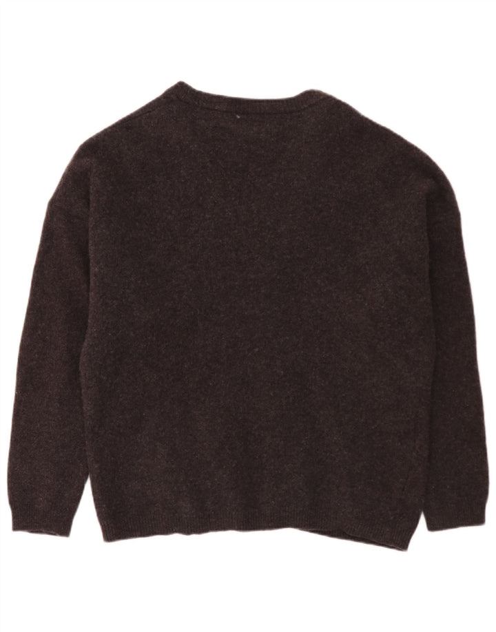 Męski sweter rozpinany Sisley, duży, szary, z dziewiczej wełny